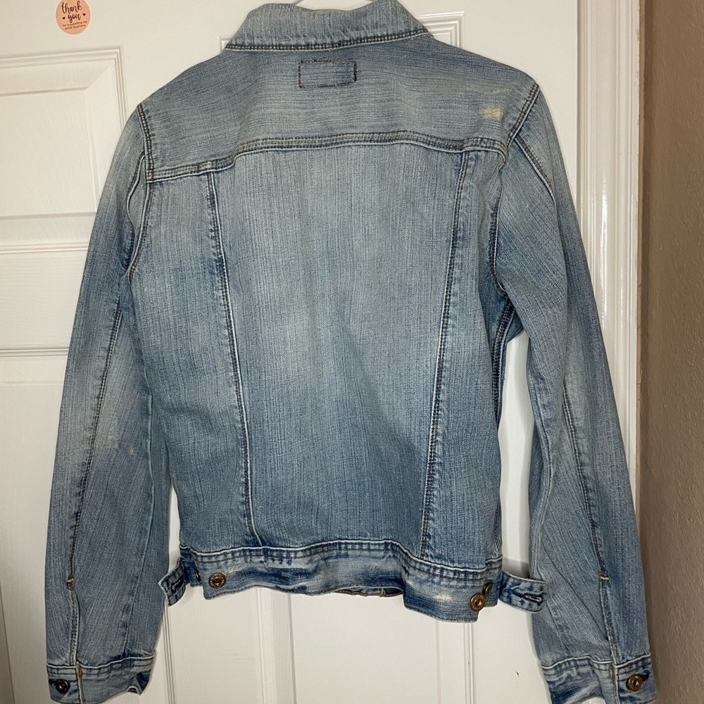 Ralph Lauren Polo Jeans Co. Women’s distressed Denim Jacket Size Large‌‌‌‌‍‍‍‍‍‍ - Picture 6 of 8
